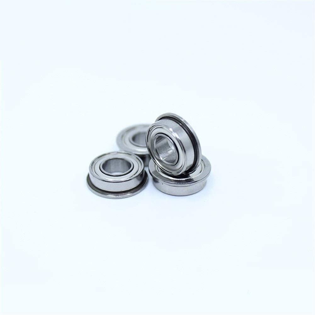 SMF126ZZ - Rodamientos de brida (10 unidades, SMF126 Z ZZ, doble blindado, acero inoxidable, con brida profunda, SMF126Z MF126 6 x 12 x 4 mm)