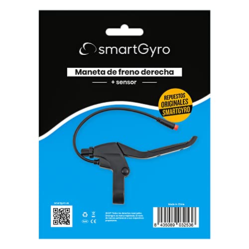 Repuesto Original smartGyro - Maneta de Freno Derecha + Sensor para los Patinetes Eléctricos Speedway, Rockway y Crossover