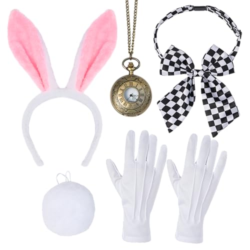 Spooktacular Creations Damen Bunny Kostüm Zubehör Kit Weiß, Weiss/opulenter Garten, Standard