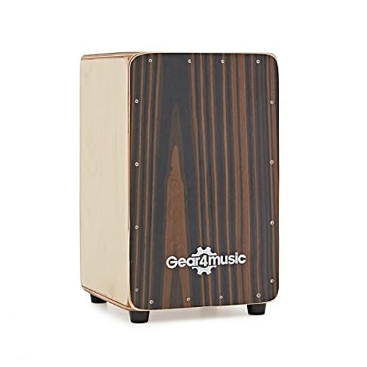 Cajón Flamenco Caja Acústica de Percusión con Cojín de Asiento y Funda de Transporte - Cajon Musical de Madera de ébano