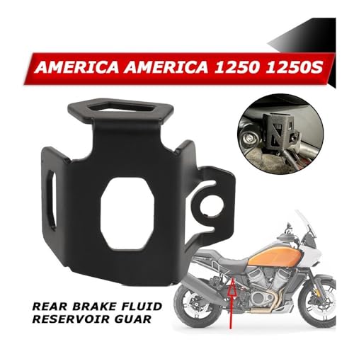 Motorcycle Rear Brake Reservoir Guard for Ha&rley Pan Am&Erica 1250 S 1250S PA1250 Motorcycle Rear Brake Pump Fl&uid Tank Oil Cup Reservoir Guard Cover Protector2