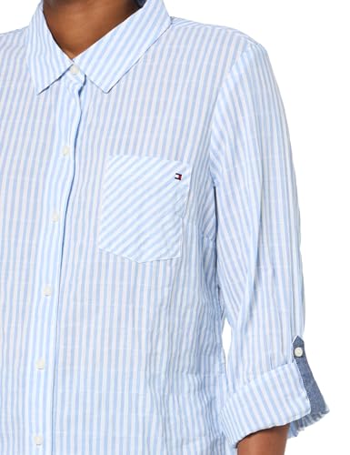 Image of Tommy Hilfiger Women's Plaid Lurex Button Up Shirt