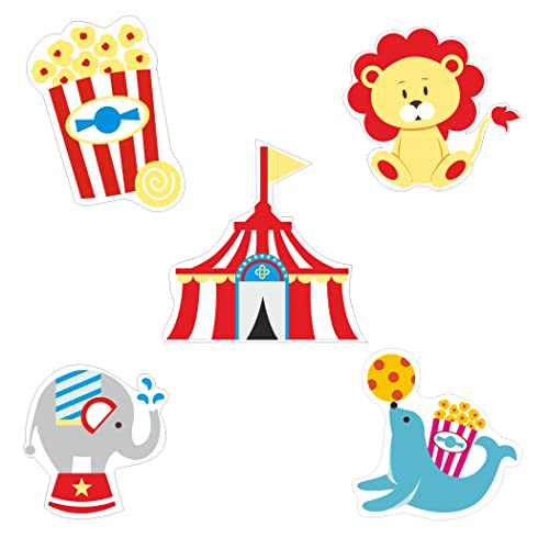 Image of Pretty UR Party Carnival Theme Paper Cutouts for Birthday Parties, Party Supplies decor, Birthday Party Decoration Cut-Outs (10 pcs)