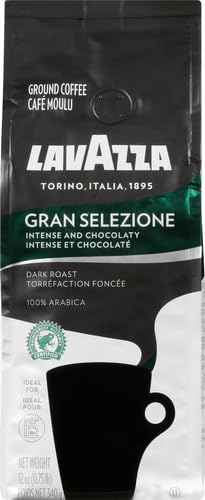 Image of Lavazza Gran Selezione Ground Coffee Blend, Dark Roast, 12 oz (Pack of 4)