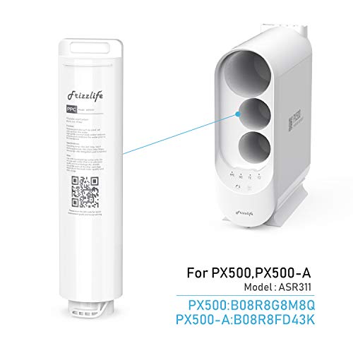 FRIZZLIFE ASR311 Replacement Filter Cartridge for PX500 PX500-A (1st Stage) - Water Purification Up to 500 Gallons, Certified NSF/ANSI 42 & 53 Filters Out Sediment & Heavy Metals, Replacement for Under-Sink Filter System - 1 Piece