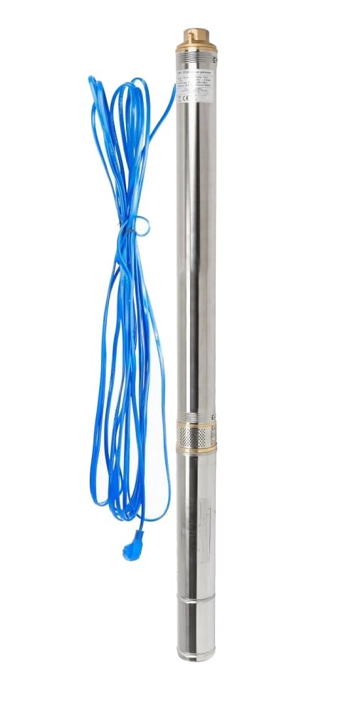 IBO 3Ti20 Pompe submersible 550 W 50 l/min, 82 m Hauteur de refoulement 75 mm Pompe à eau pour installation d'eau domestique et jardin avec câble de 20 m