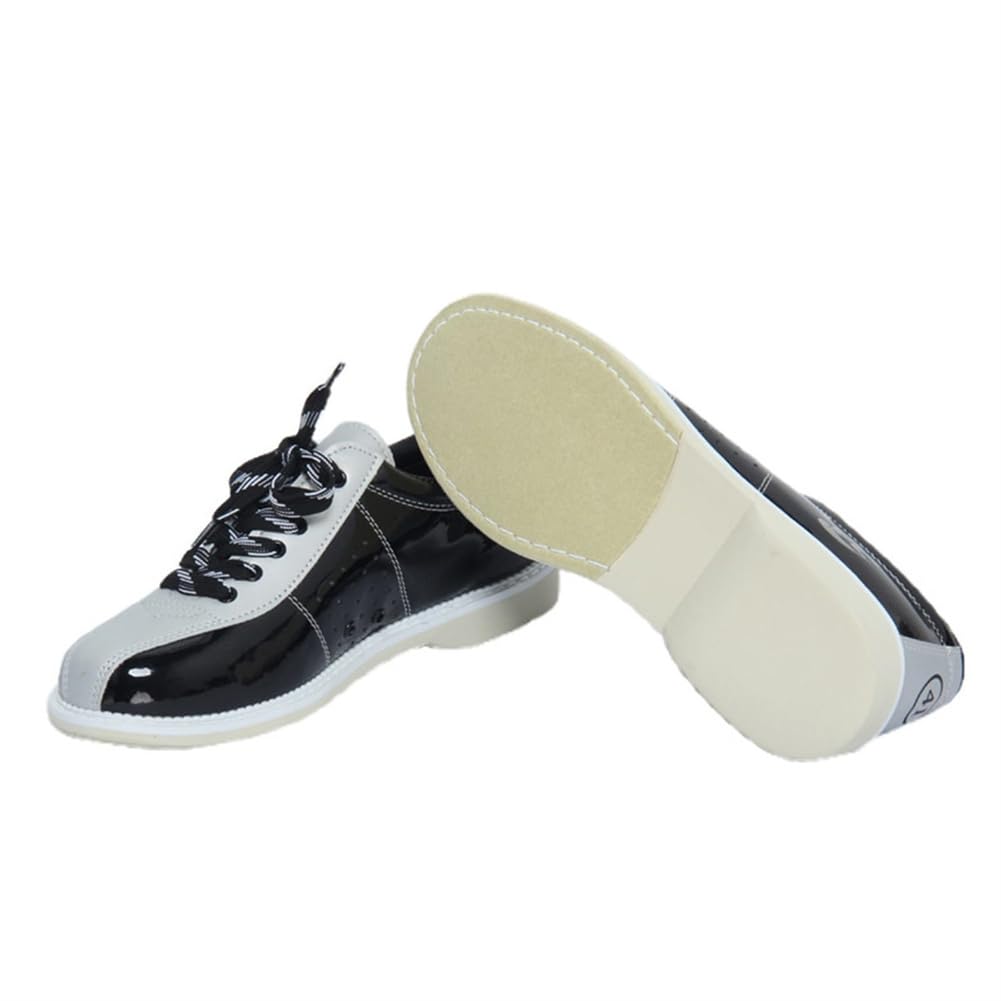 Chaussures De Bowling Confortables pour Hommes, Cuir Style Athlétique Bowls Baskets pour Melons Lace-Up Comfy Walk Trainers