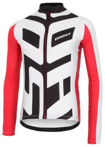 Ghost Radtrikot lang Performance Jersey Long White/red 2017 (XXL)