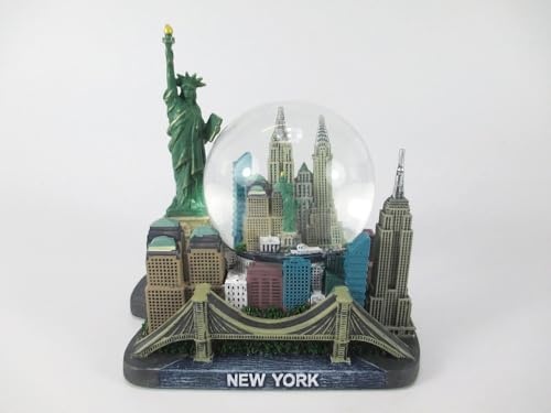 New York Schneekugel XL bunt Liberty Freedom Brooklyn USA Snowglobe