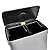 Amazon Basics Dual Compartment Recycling Trash Can with Soft-Close Lid and Removable Liner Buckets, 60 Liters, Rectangular, Grey, Silver