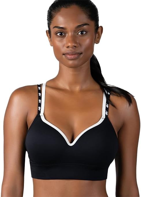 New Balance Women's Sports Bra with Molded Cups, High Impact Athletic Workout Set, Crisscross Strap, Seamless Bra for Women,