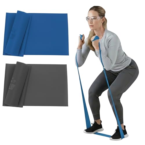 Image of THERABAND Resistance Bands Set, Elastic Bands for Exercise & Physical Therapy, Strength Training for Upper & Lower Body Fitness