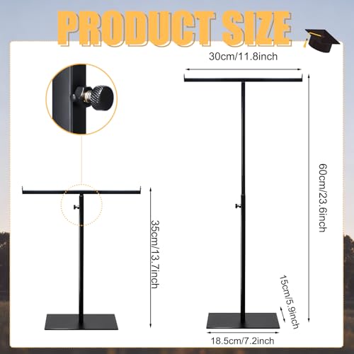 Image of Vicenpal 2026 Graduation Medal Display Stand Countertop End of Year Graduation Decoration Adjustable T Bar Display Stand Honor Medal Hanger Rack Award Holder Graduations Party Anniversary Decor