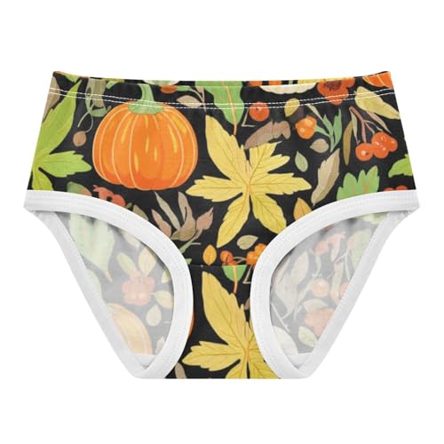 Cotton Girls Underwear Toddler Autumn Pumpkins Orange Girl Panties Cute Personalized Undies Kids Briefs 2t