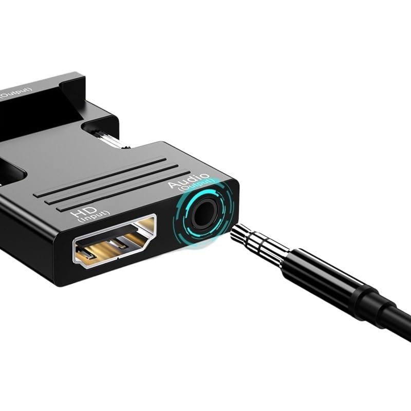 with HDMI Female to VGA Male Converter Audio Adapter Cable for Projector HD Computer Set-Top Box(White)