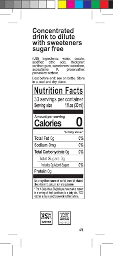 Image of 1883 Sugar Free Sweetener Syrup with Pump - Zero Calorie French Syrup for Coffee, Lattes, Iced Coffee & Drinks - 1L (33.8 fl oz) Bottle