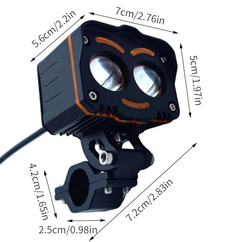 Faro LED de motocicleta 35W con luces de alto brillo ajustables para moto de cross 5