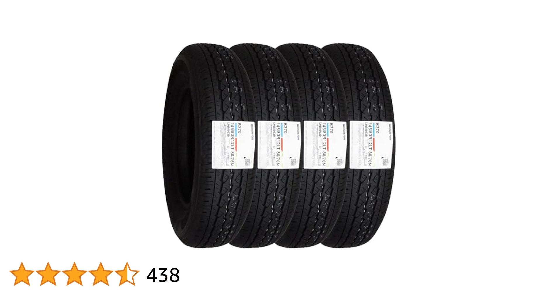 ブリヂストン K370 145/80R12LT 80/78N 4本セット 新品 楽天市場】【タイヤ交換可能】【当日出荷可】＜2025年製＞ K370