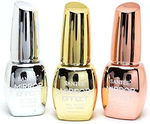 Santee MIRROR EFFECT Nail Polish full size 3pcs Set
