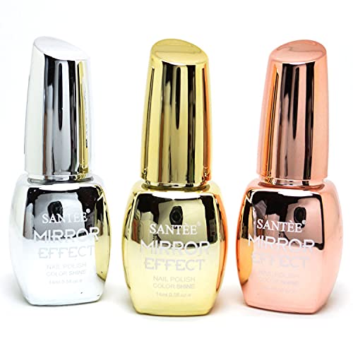 Santee Mirror Effect Nail Polish Full Size 3Pcs Set #TOP3