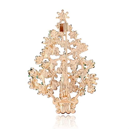 Broche sapin de Noël vert pour robe pull accessoire bijoux dames mode