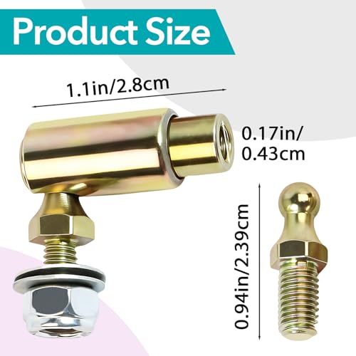 Image of 2 Pcs Quick Release Throttle Disconnect, Compatible with Allstar | 10-32 Female Thread Steel Carburetor Connecting Rod with Ball Joint Replacement