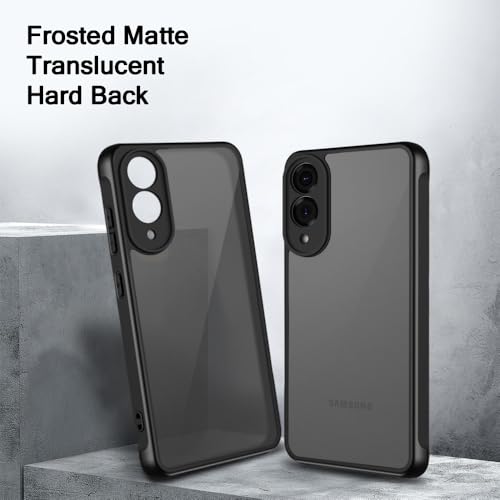 Image of TheGiftKart Hybrid Matte Frosted Translucent Back Cover Case for Samsung Galaxy S25 Edge 5G | ShockProof Design | Camera Protection Module | Hard Back Case for Samsung S25 Edge (PC & TPU, Frost Black)