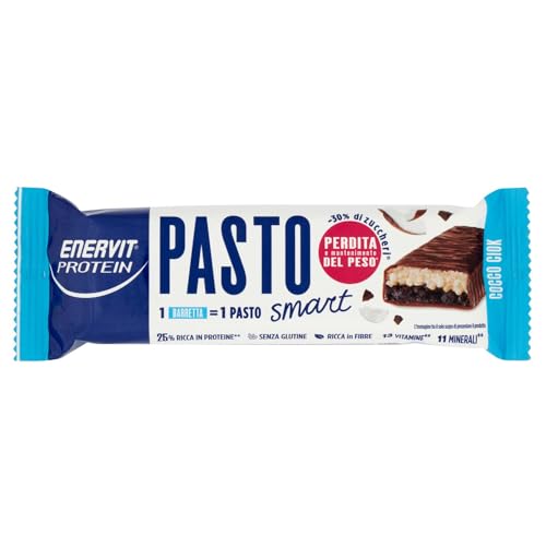 Enervit Protein - Pasto Smart Barretta Sostitutiva del Pasto Cocco Ciok, 55g