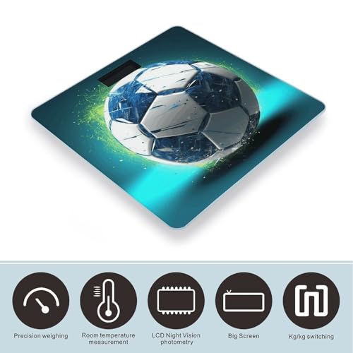 Balanza Digital de Baño con Diseño Balón de Fútbol miniatura 3