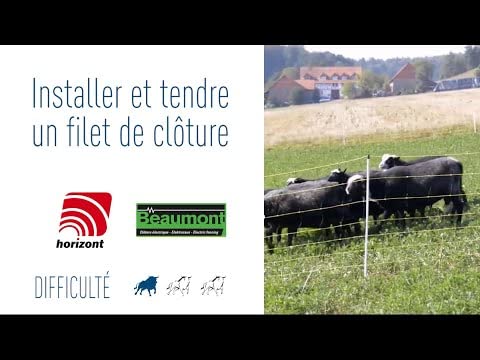 horizont Filet pour moutons avec double pointe, clôture pour moutons, longueur 50m, hauteur 90cm, orange, filet électronique, clôture de pâturage pour moutons, clôture électrique, clôture pour chèvres — vue 4