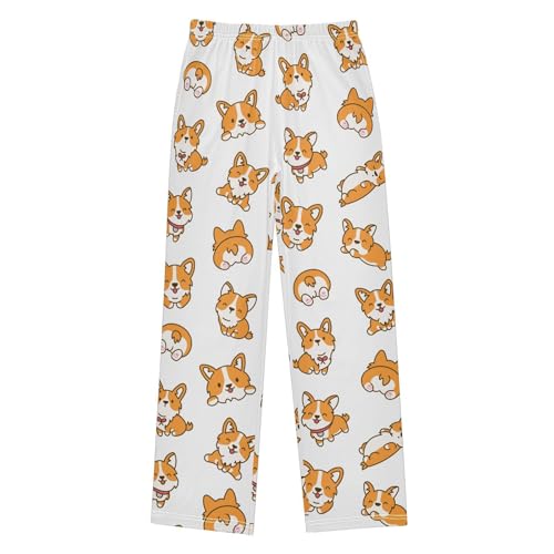 Boys' Pants Corgi Dog Animal Cute Long Bottoms Jogger Pants Elastic Waist Trousers with Pockets S-XL