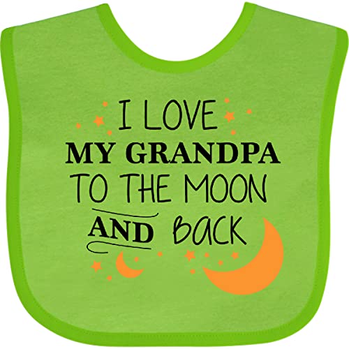 inktastic I Love My Grandpa To the Moon and Back Baby Bib
