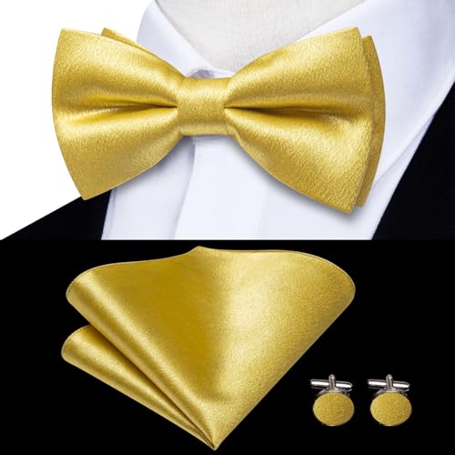 Image of Dubulle Suspender and Bow Tie for Men Paisley Solid Mens Suit Braces Pretied Bowtie and Handkerchief Cufflinks Formal Wedding