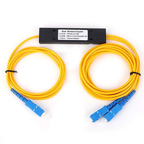 Fiber Optic Splitter, Digital Optical Fiber Splitter, 1x2 FBT Splitter Module with SC/UPC Interface, 1310-1550nm Singlemode Micro Fiber Optic Splitter, for FTTH,Fiber Optic LAN.