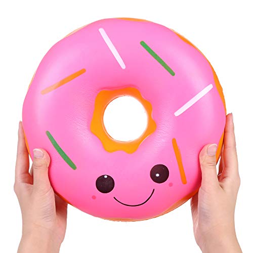 Anboor Juguetes Antiestrés Donut Gigante Squishy Lento Aumento Jumbo Super Suave Perfumado Kawaii El Alivio del estrés Rosado