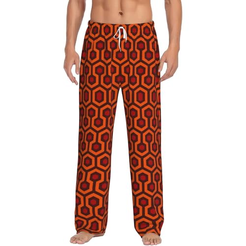 Shining Overlook print Mens Sleepwear Pajamas Pants with Pockets Soft Sleep Lounge Bottoms Sleep Pj Bottoms for Men