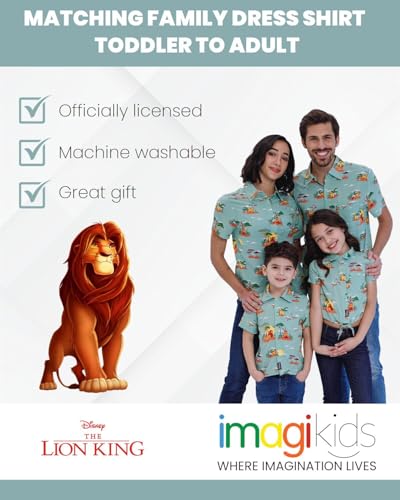 Image of Disney Lion King Girls Matching Family Hawaiian Button Down Shirt Toddler to Adult Sizes (2T - 2XL)