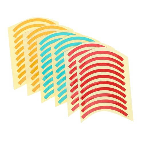 OFFSCH 60Pcs High Visibility Pressure Gauge Warning Labels Reflective Quarter Circle Stickers for Industrial Equipment Limit Marking Maintenance Reminders for Safety