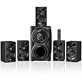 Home Theater Sound System 5.1 Surround Sound Systems - 1400 Watts Peak Power 12" Subwoofer Strong Bass 5.1 Wired Home Audio Stereo Sound with Bluetooth HDMI ARC Optical Input for TV