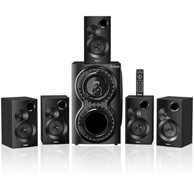 Home Theater Sound System 5.1 Surround Sound Systems - 1400 Watts Peak Power 12" Subwoofer Strong Bass 5.1 Wired Home Audio Stereo Sound with Bluetooth HDMI ARC Optical Input for TV