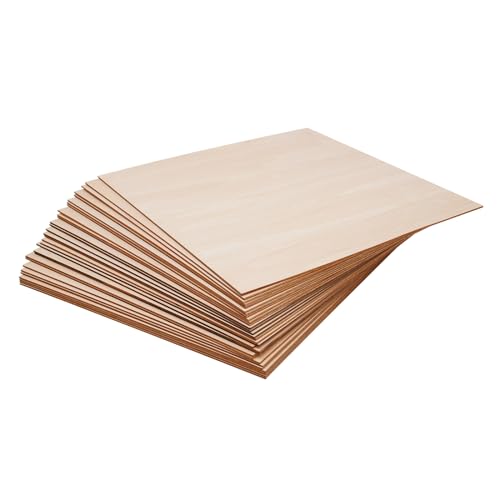 Lot de 20/30 plaques en bois de pin - 40 x 40 cm - Épaisseur : 3 mm - Plaque de contreplaqué en bois pour bricolage, peinture, gravure, décoration (30)