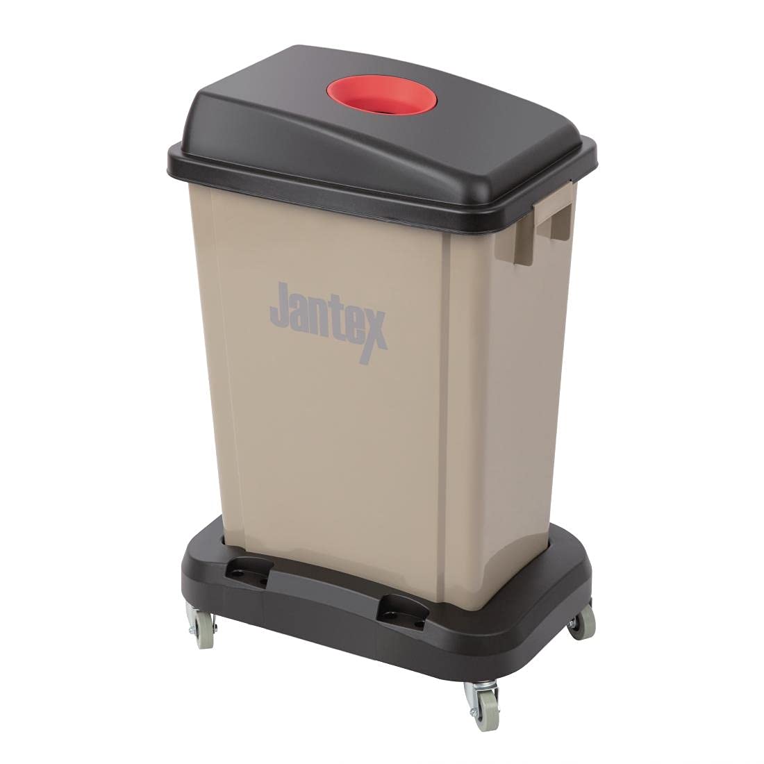 Jantex Socle pour conteneur 56 litres, noir, dimensions : 152 (H) x 333 (L) x 481 (P) mm, chariot poubelle, quatre roulettes incluses, conception en plastique robuste, compatible avec CK960, CL925