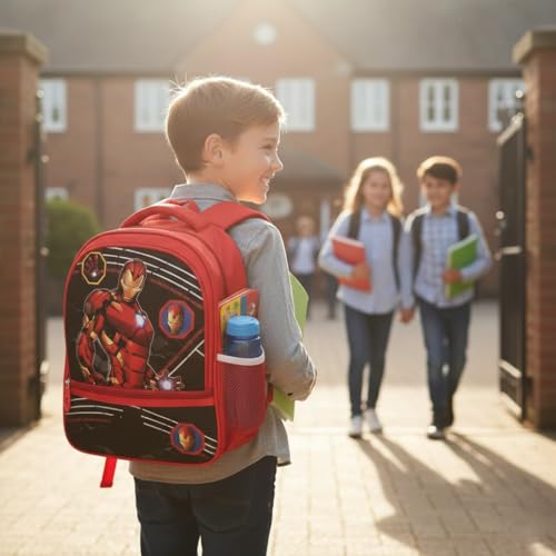Image of Stylbase Cartoon Printed School Bag for Boys and Girls | Waterproof Backpack Bag for Travelling Sports | Kids Bag Ideal for UKG Nursery 1st Class | School Bags for 5 7 Years 15 Inches