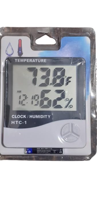 HTC Digital Hygrometer Thermometer Humidity Meter with clock Big LCD Display HTC-1 by Supreme Traders Supertronics1989-image-27