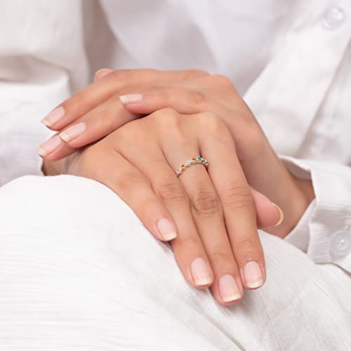 Chakra Ring for Women 925 Sterling Silver Natural Healing Chakra Jewelry Dainty Stacking Ring for Gift3