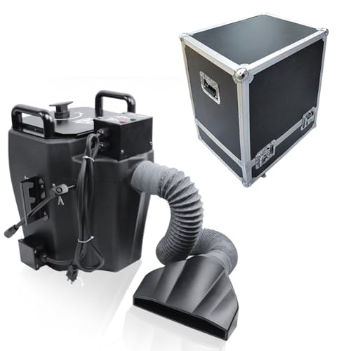 ポータブル低層フォグマシン、ドライアイスフォグマシン、プロ仕様のステージドライアイスフォグスモークエフェクト、ウェディングパーティーイベントクラブディスコDJハロウィン用ドライアイススモークマシン (ドライアイス製造機用フロアモップ + 排煙管 + 特殊航