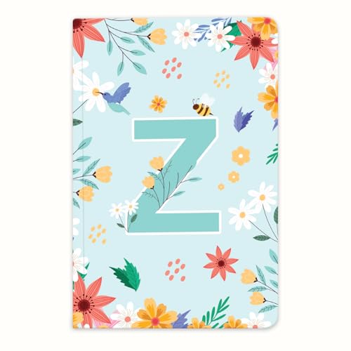 Image of Initial Z Premium Soft Bound Notebook Diary for Girls and Women (B6, 90 GSM, 160 Ruled Pages) Floral Design Notebook Journal Diary