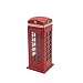 BeeSpring Delicate Britain Metal Alloy Money Coin Spare Change Piggy London Street Red Telephone Booth Bank Souvenir Model Box Jar Piggy Bank Red Phone Booth Box Moneybox-5" H