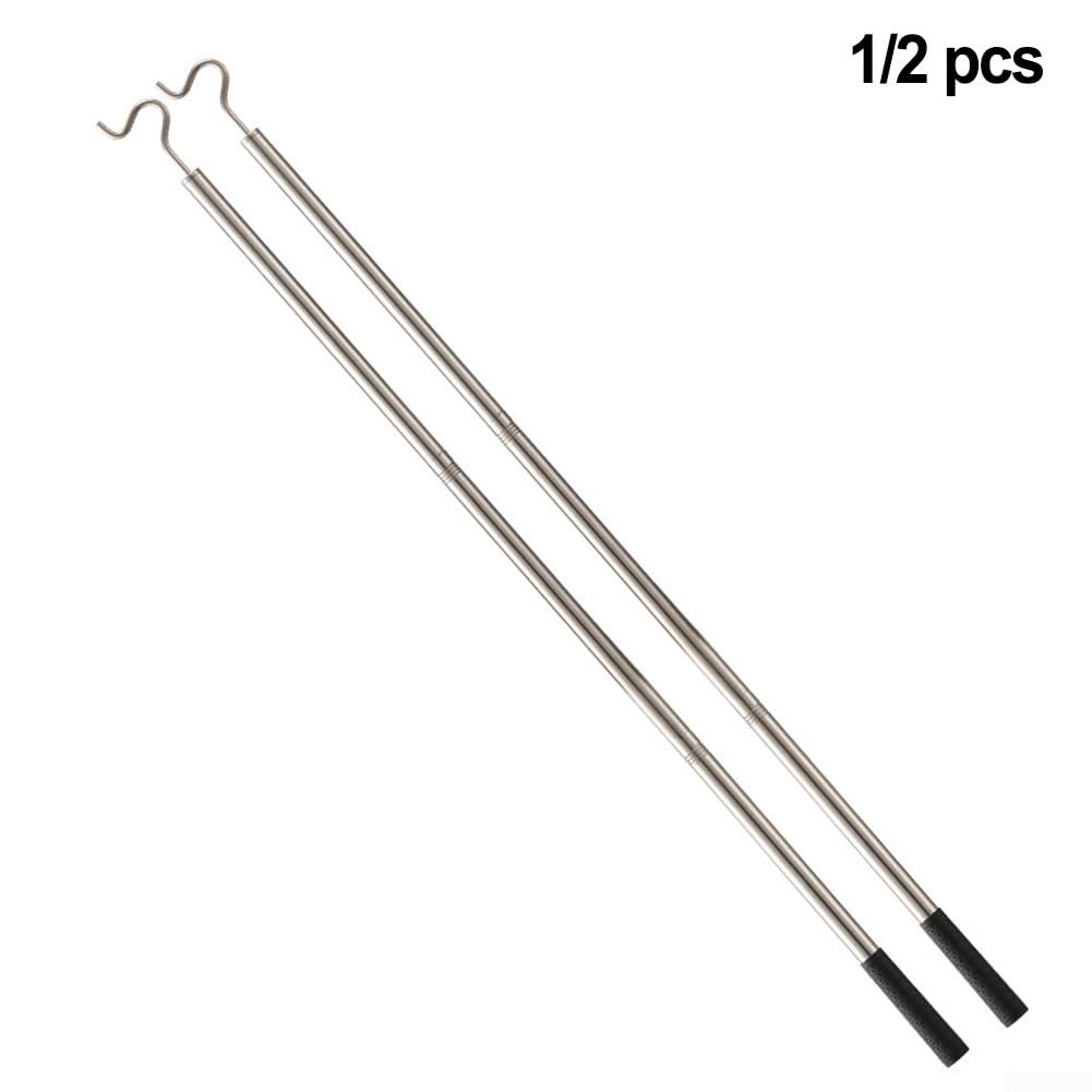 Asta appendiabiti in acciaio inox con gancio per organizzare e asciugare i vestiti in armadi e lavanderie (1 pz)
