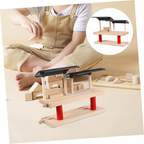 Plate-Forme de Gare Bois durable pour circuit de train miniature créatif